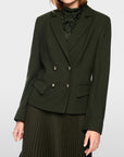 Marc Cain getailleerde blazer met dubbele rij knopen – Forest Night
