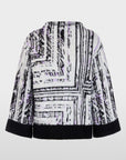 Marc Cain wijde trui met grafische print in Vapor Blue