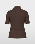 Marc Cain shirt van stretchkatoen Seal Brown – BC 48.18 J14 | 697