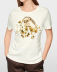 Marc Cain egelshirt met siersteentjes Off-White – BC 48.32 J67 | 110