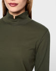 Marc Cain basic-shirt met opstaande kraag – Forest Night New