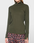 Marc Cain basic-shirt met opstaande kraag – Forest Night New
