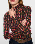 Marc Cain shirt met abstract pied-de-poule-patroon – Tigerlily