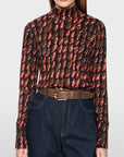 Marc Cain shirt met abstract pied-de-poule-patroon – Tigerlily