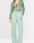 Marc Cain bloemenblouse met volants Silt Green – BC 51.08 W54 | 505