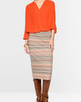 Marc Cain soepelvallende blouse met sierknoop – Tigerlily