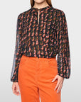 Marc Cain blouse met abstract pied-de-poule-patroon – Tigerlily