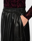Marc Cain midi-rok in leerlook – Black New