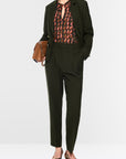 Marc Cain FAQUS broek met persvouwen – Forest Night New
