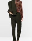 Marc Cain FAQUS broek met persvouwen – Forest Night New