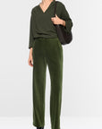 Marc Cain WUKARI broek van fijn corduroy – Forest Night New