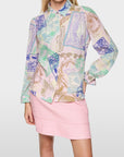 Marc Cain Collections - Overhemdblouse met stempelprint - Pink Tulle - AC 51.22 W19 | 255