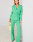 Marc Cain Collections - Broek WINDER met hoge taille - Bright Jade - AC 81.21 J42 | 550