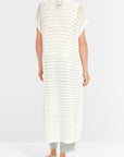 Marc Cain - YC 37.03 M36 | 110 - Gillet langer durchbrochener Strick - Off-White