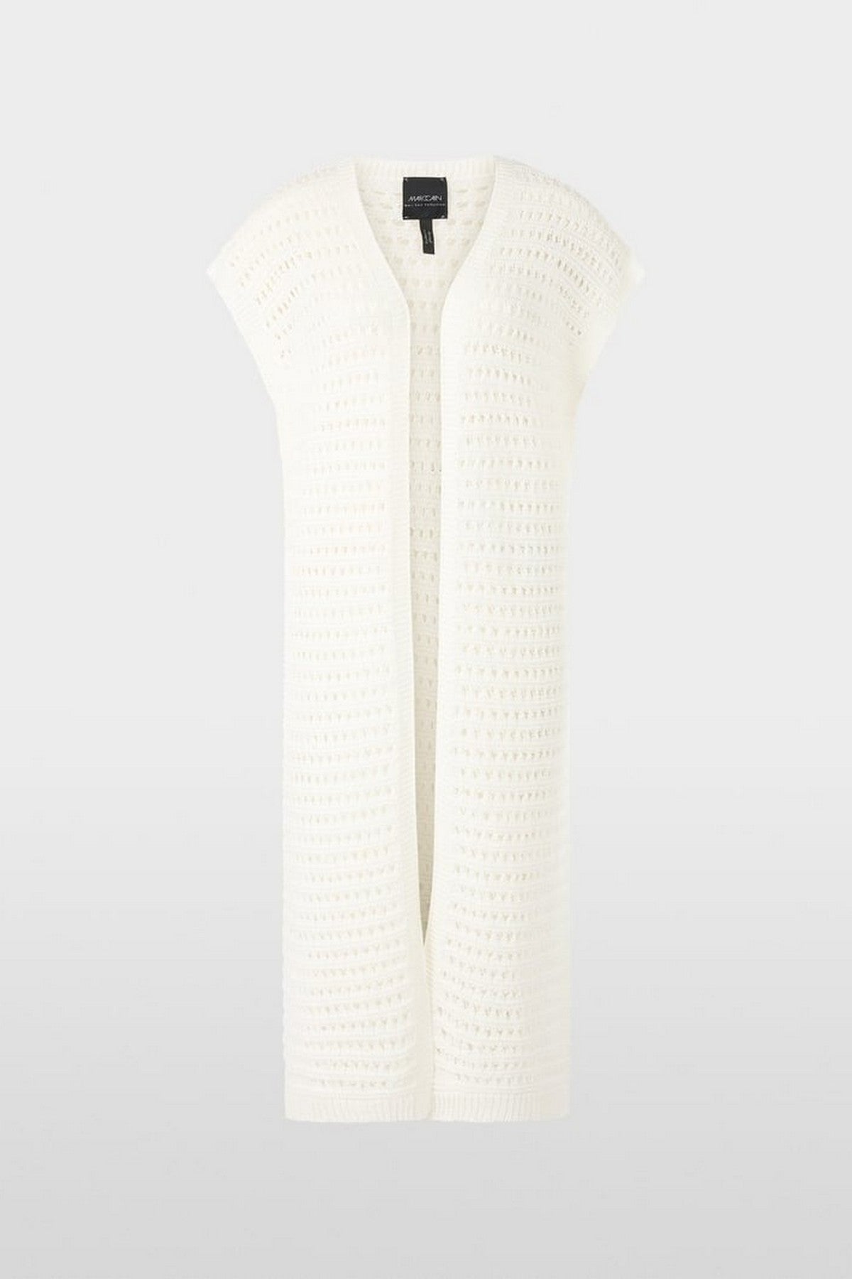 Marc Cain - YC 37.03 M36 | 110 - Gillet lang ajourbreisel - off-white