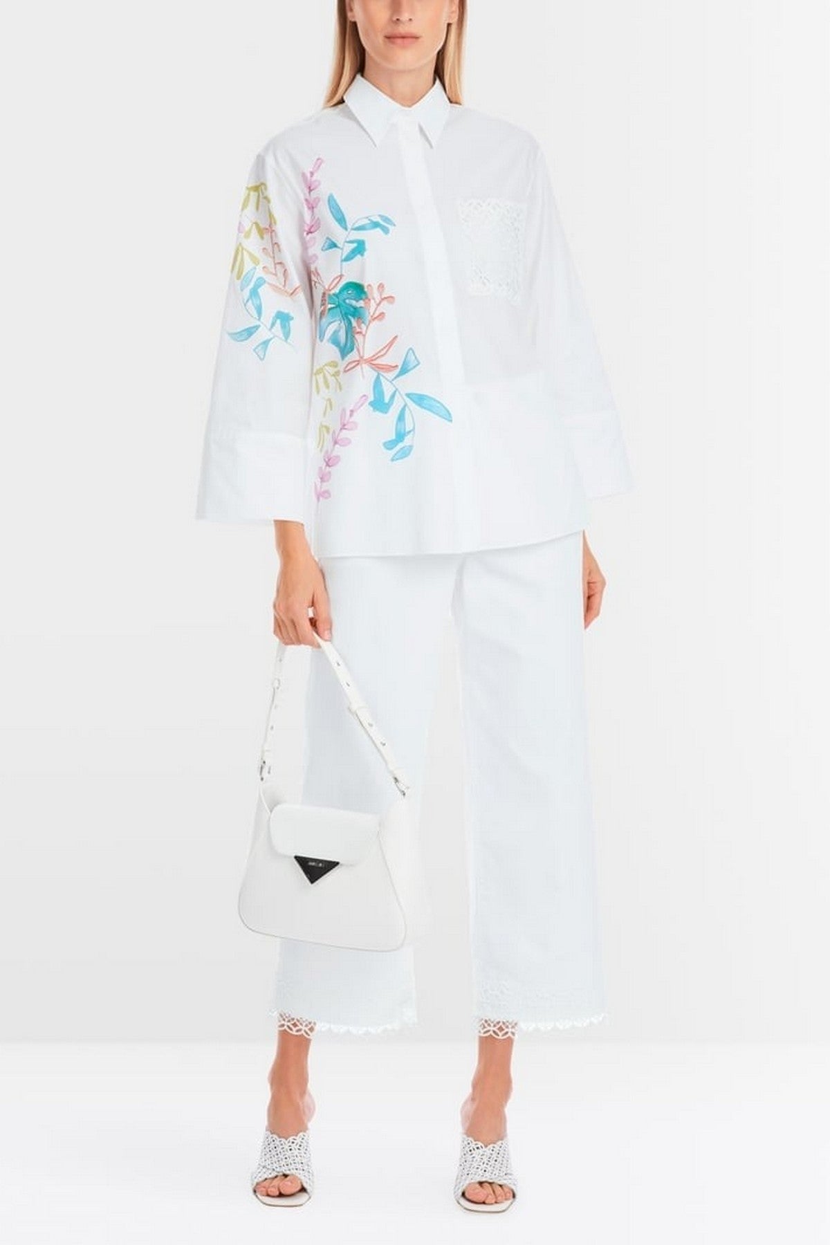 Marc Cain - YC 51.34 W94 | 100 - Overhemdblouse print - wit