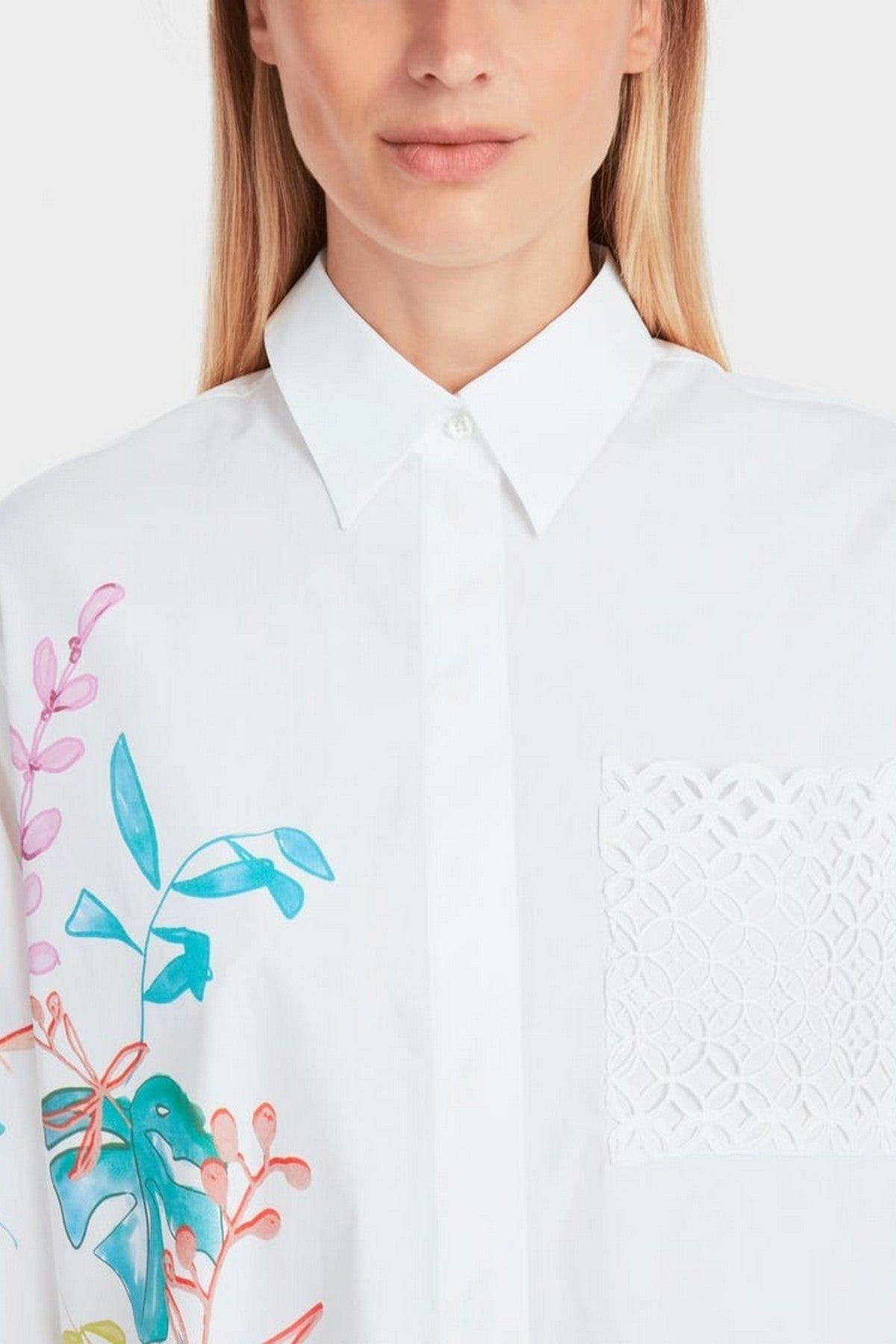 Marc Cain - YC 51.34 W94 | 100 - Overhemdblouse print - wit