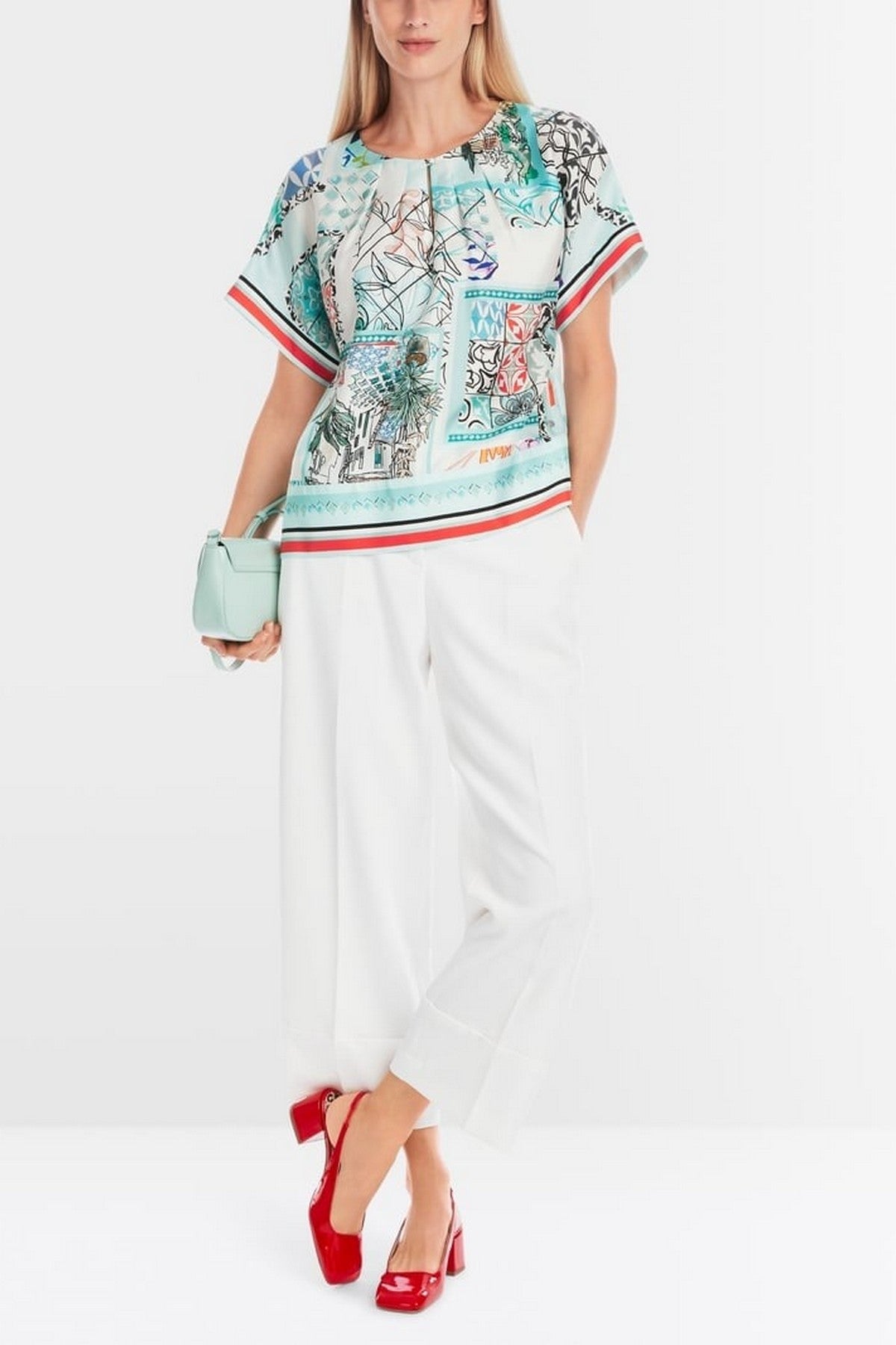 Marc Cain - YC 51.32 W75 | 504 - Blouse zijde kimono - mint