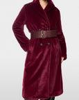 Marc Cain - ZC 11.04 W42 | 294 - Mantel lang teddy - burgundy