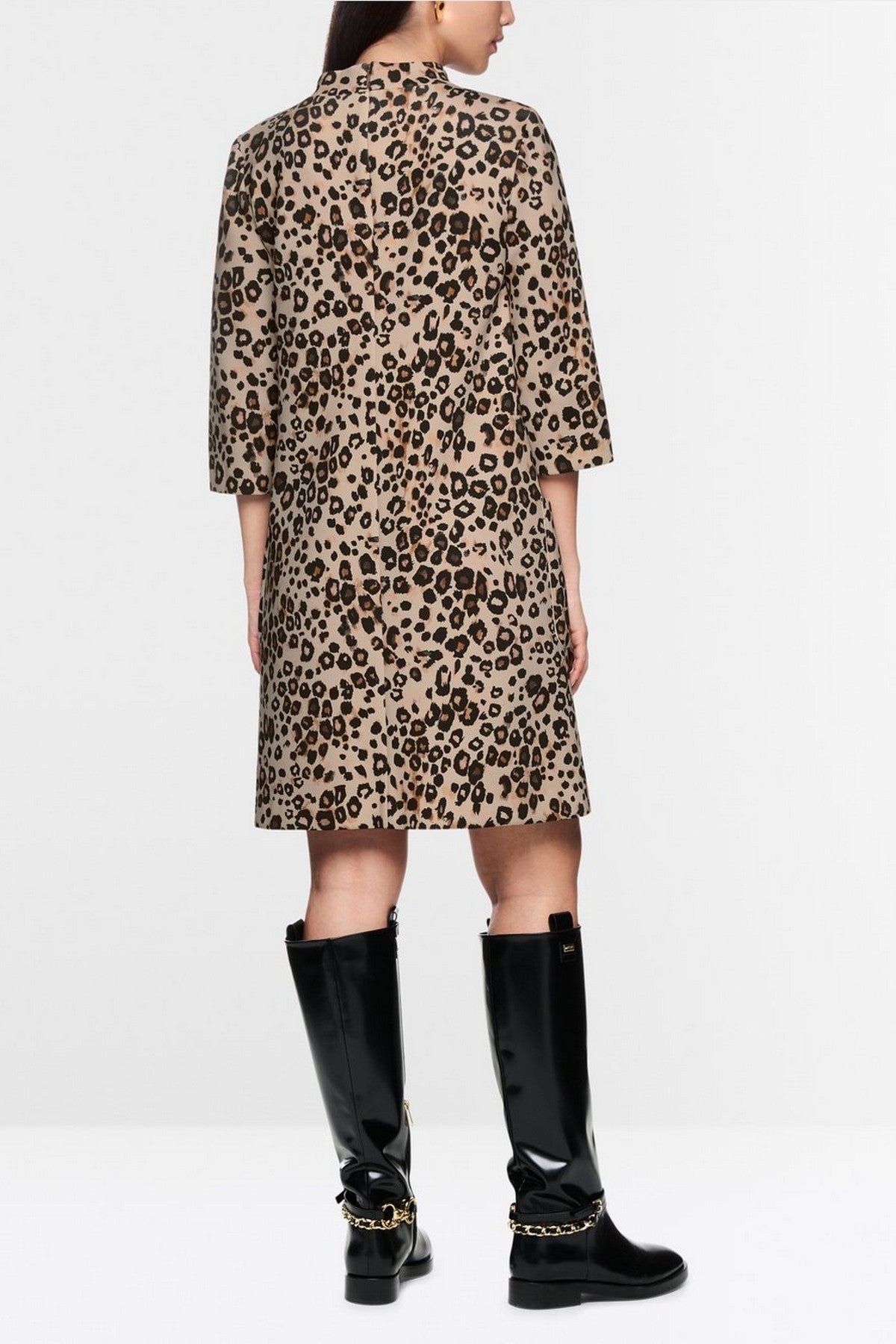 Marc Cain - ZC 21.22 J12 | 606 - Jurk scuba luipaardprint - soft cappuccino
