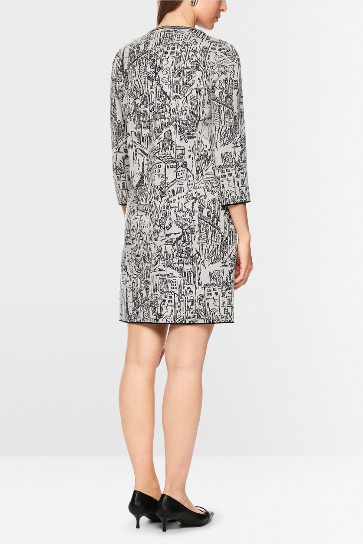 Marc Cain - ZC 21.39 M38 | 182 - Jurk recht city motief - smoke