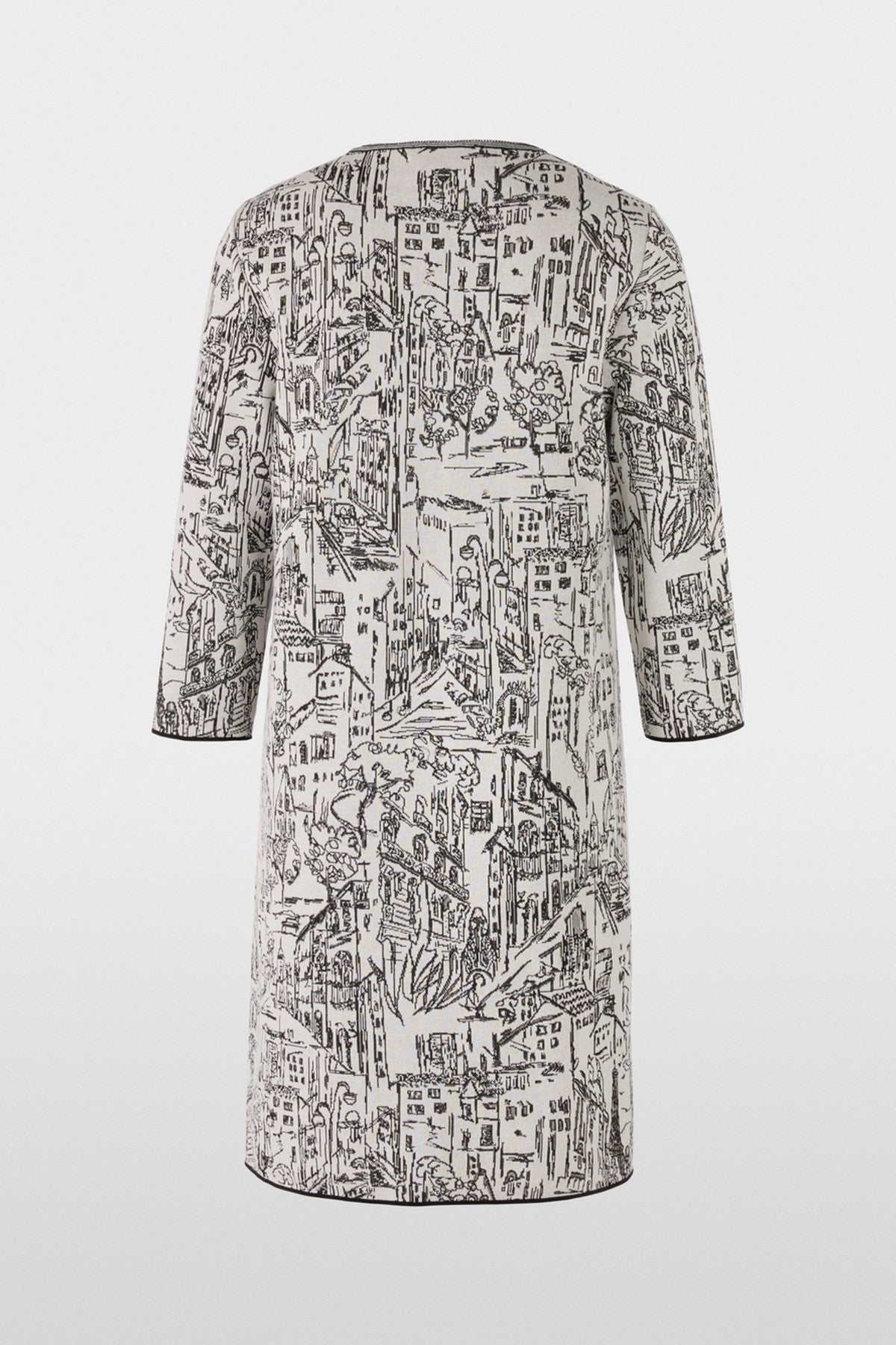 Marc Cain - ZC 21.39 M38 | 182 - Jurk recht city motief - smoke
