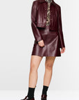 Marc Cain - ZC 31.01 L01 | 294 - Kort leren jasje - burgundy