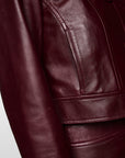 Marc Cain - ZC 31.01 L01 | 294 - Kort leren jasje - burgundy