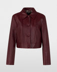 Marc Cain - ZC 31.01 L01 | 294 - Kort leren jasje - burgundy
