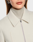 Marc Cain - ZC 31.12 J30 | 182 - Wolljacke mit Reißverschluss - Rauch