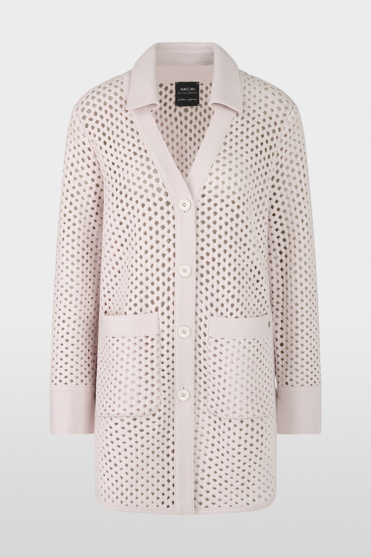 Marc Cain - ZC 39.03 M17 | 702 - Cardigan rasterstructuur - light taupe