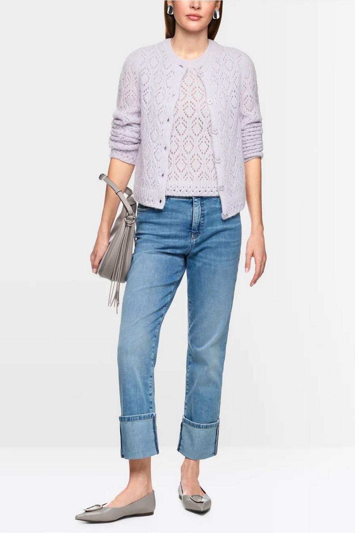 Marc Cain - ZC 39.05 M14 | 710 - Gillet kort breimotief - soft lavender