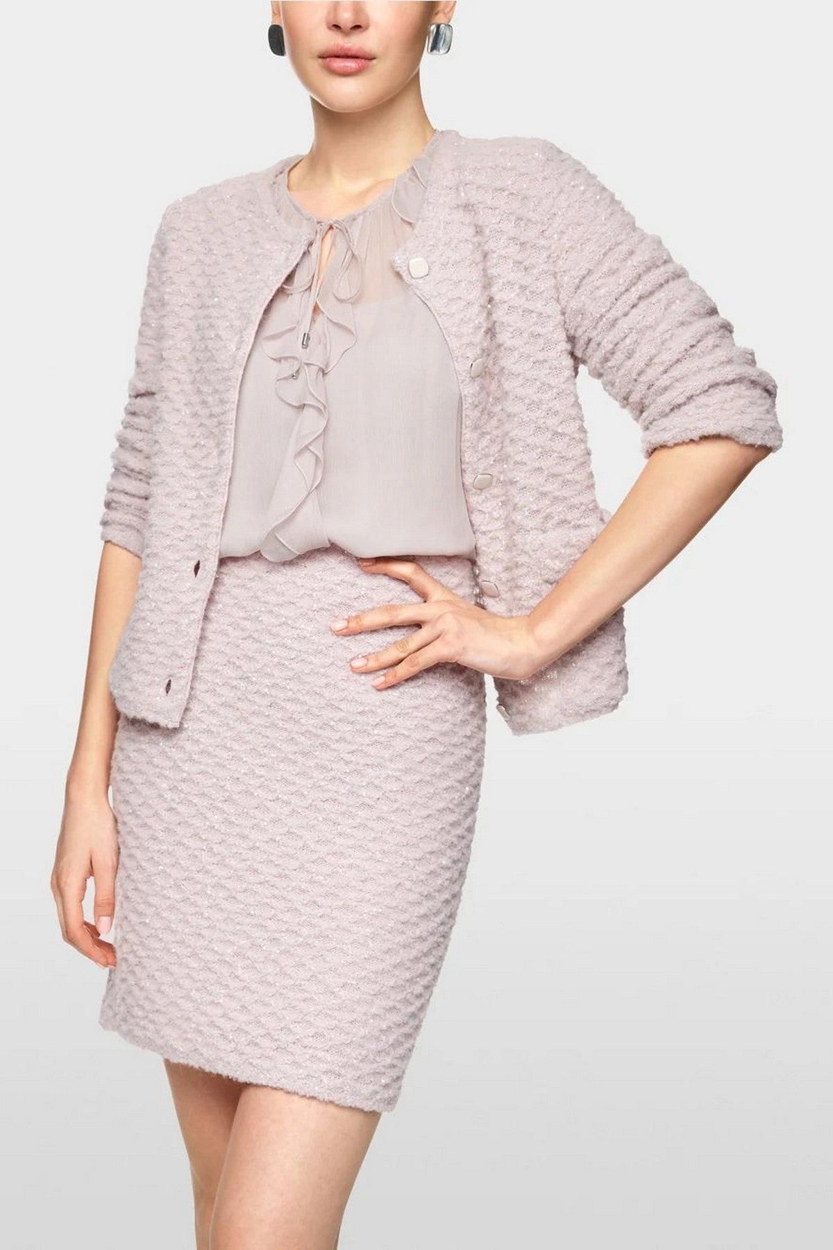 Marc Cain - ZC 39.10 M29 | 702 - Vest kort 3D breisel - light taupe