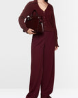 Marc Cain - ZC 39.12 M68 | 294 - Gillet kort cashmere - burgundy