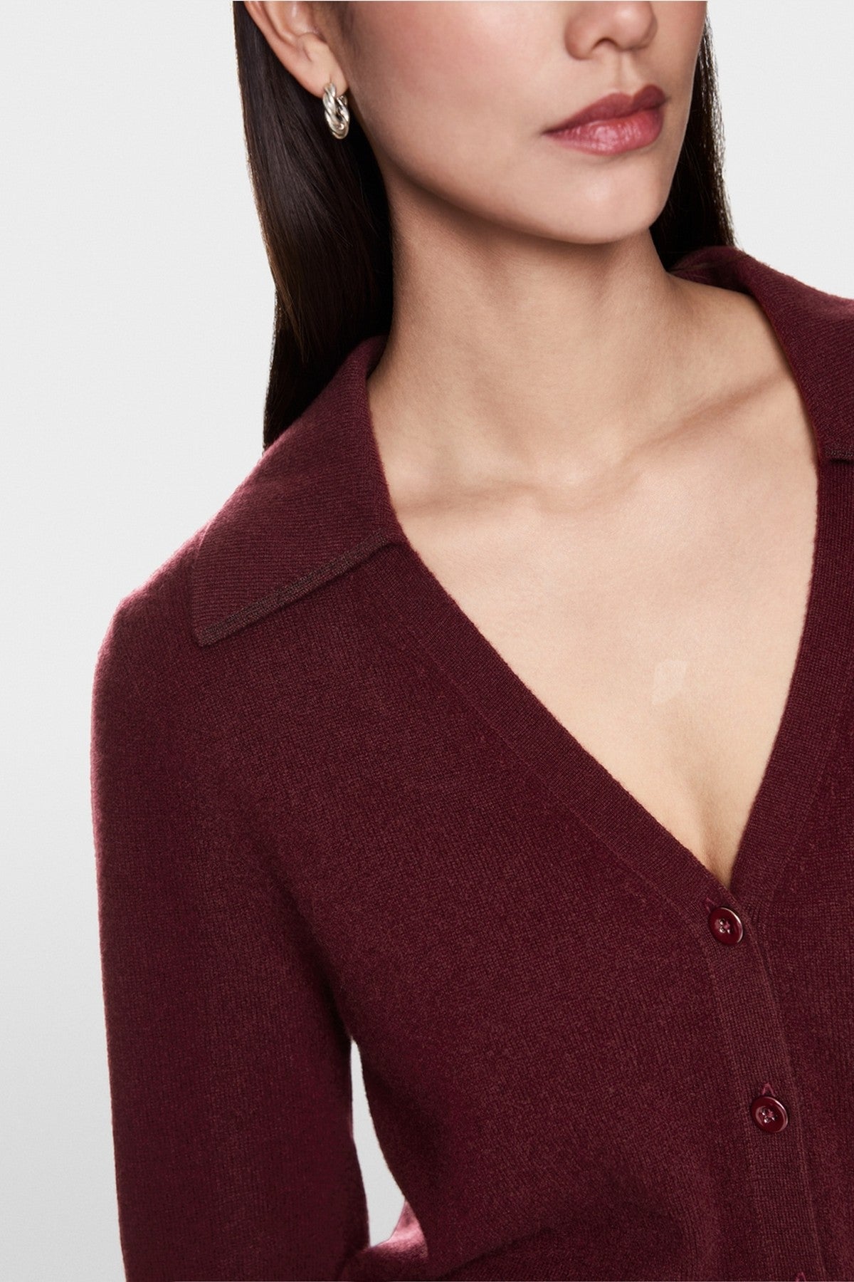 Marc Cain - ZC 39.12 M68 | 294 - Gillet kort cashmere - burgundy
