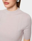 Marc Cain - ZC 41.06 M52 | 702 - Pullover mit Lurex-Details - Helltaupe