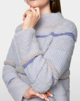 Marc Cain - ZC 41.14 M06 | 710 - Rollkragenpullover mit Streifen - Soft Lavender