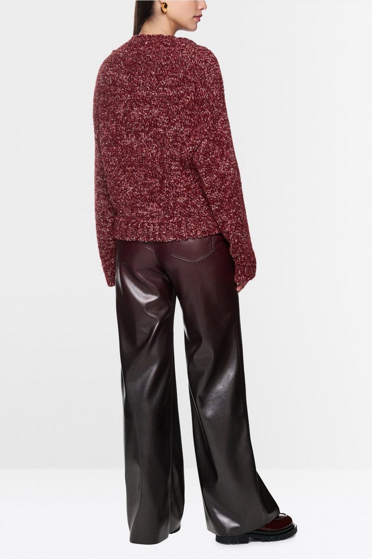 Marc Cain - ZC 41.24 M25 | 294 - Trui V glinsters - burgundy