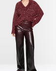Marc Cain - ZC 41.24 M25 | 294 - Trui V glinsters - burgundy