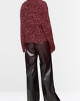 Marc Cain - ZC 41.24 M25 | 294 - Trui V glinsters - burgundy