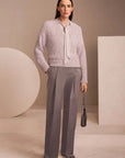 Marc Cain - ZC 41.24 M25 | 702 - Glittertrui V-hals - light taupe