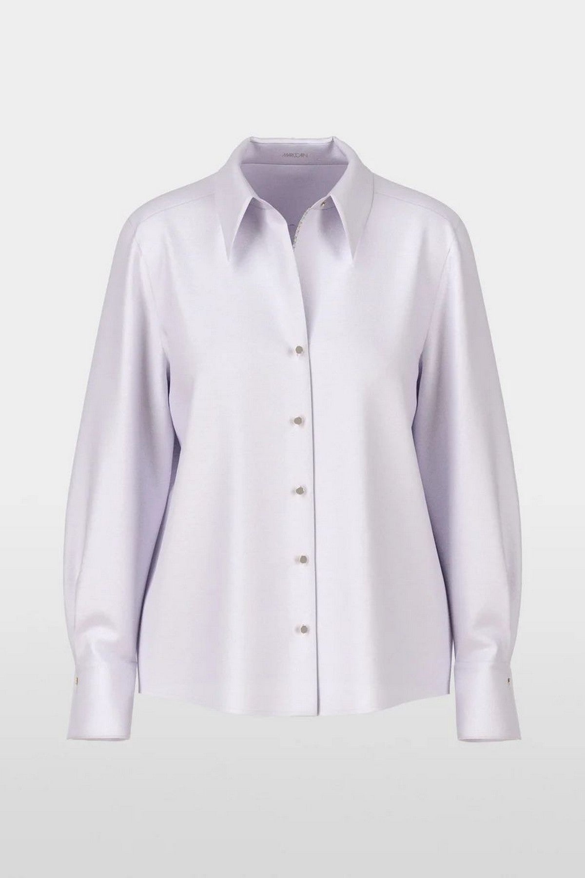 Damesbloes zijde van Marc cain model ZC 51.09 W40 in soft lavender kleur