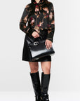 Marc Cain - ZC 51.11 W28 | 900 - Blouse strik bloemenprint - zwart