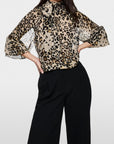 Marc Cain - ZC 51.13 W27 | 606 - Bloes strik luipaardprint - soft cappuccino