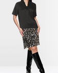 Marc Cain - ZC 55.01 J15 | 900 - Blouse strik 2 stoffen - zwart