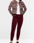 Marc Cain - ZC 81.02 W48 | 294 - Broek slim fit fluweel - burgundy