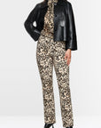 Marc Cain - ZC 81.28 J12 | 606 - Broek stretch luipaardprint - soft cappuccino
