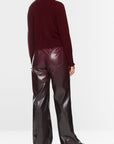 Marc Cain - ZC 81.36 J25 | 294 - Broek wijd ecoleder - burgundy