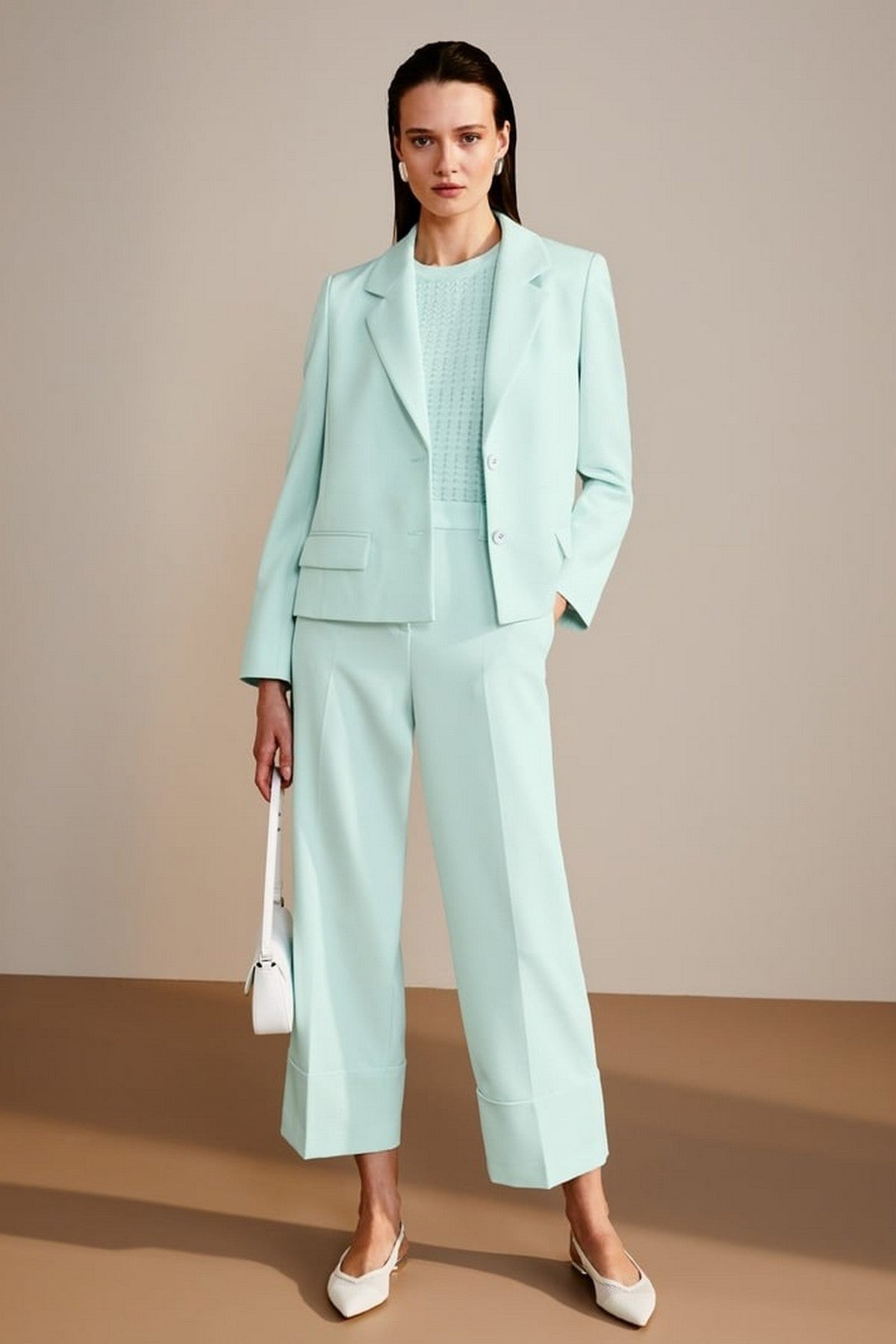 Marc Cain - YC 81.67 W77 | 504 - Broek hoge taille Wukari - mint