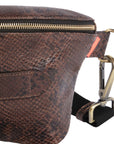 Marie Martens Coachella XL crossbody- en heuptas – Brown Python
